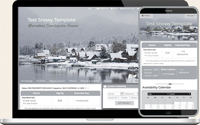 Short term rental booking template 8